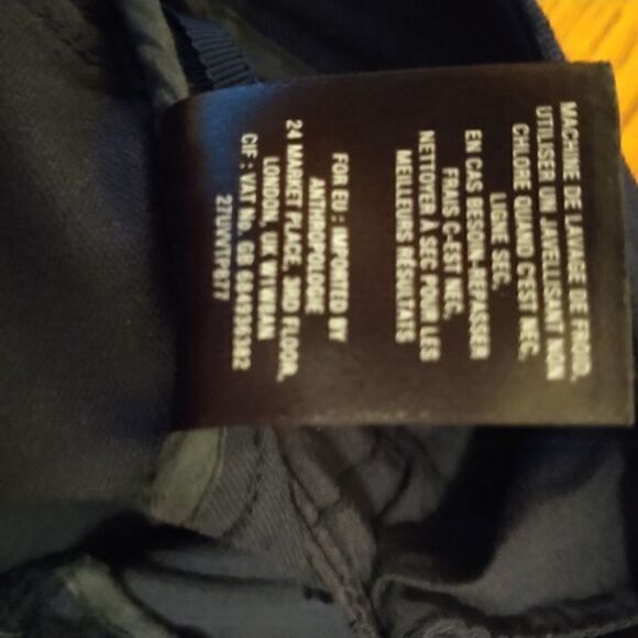 Leifsdottir for Anthropologie dark blue velvet skinny pants with lace up ankle - Picture 8 of 8